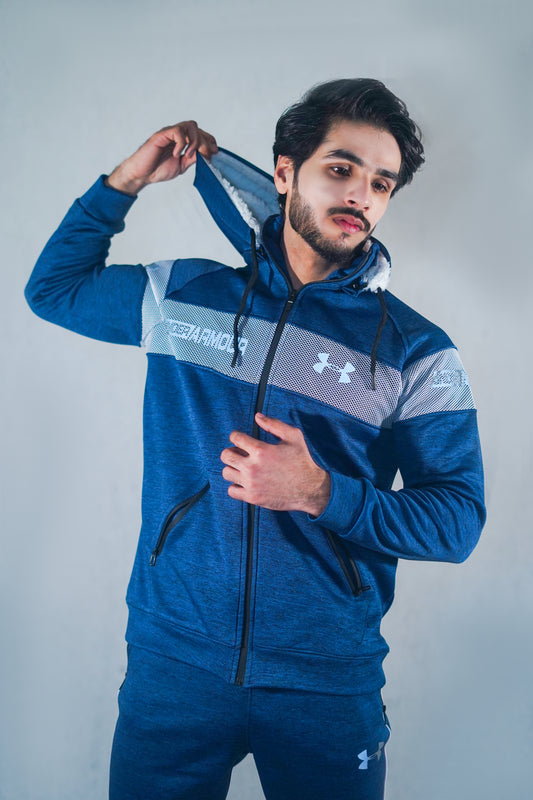 UA Premium Tracksuit With Detachable Hood (Navy Blue)