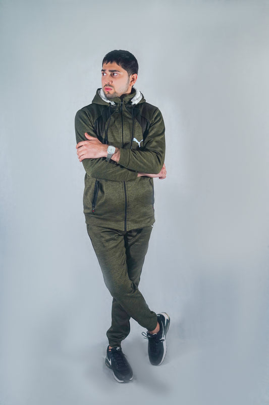 PU Premium Tracksuit with detachable hood (commando)